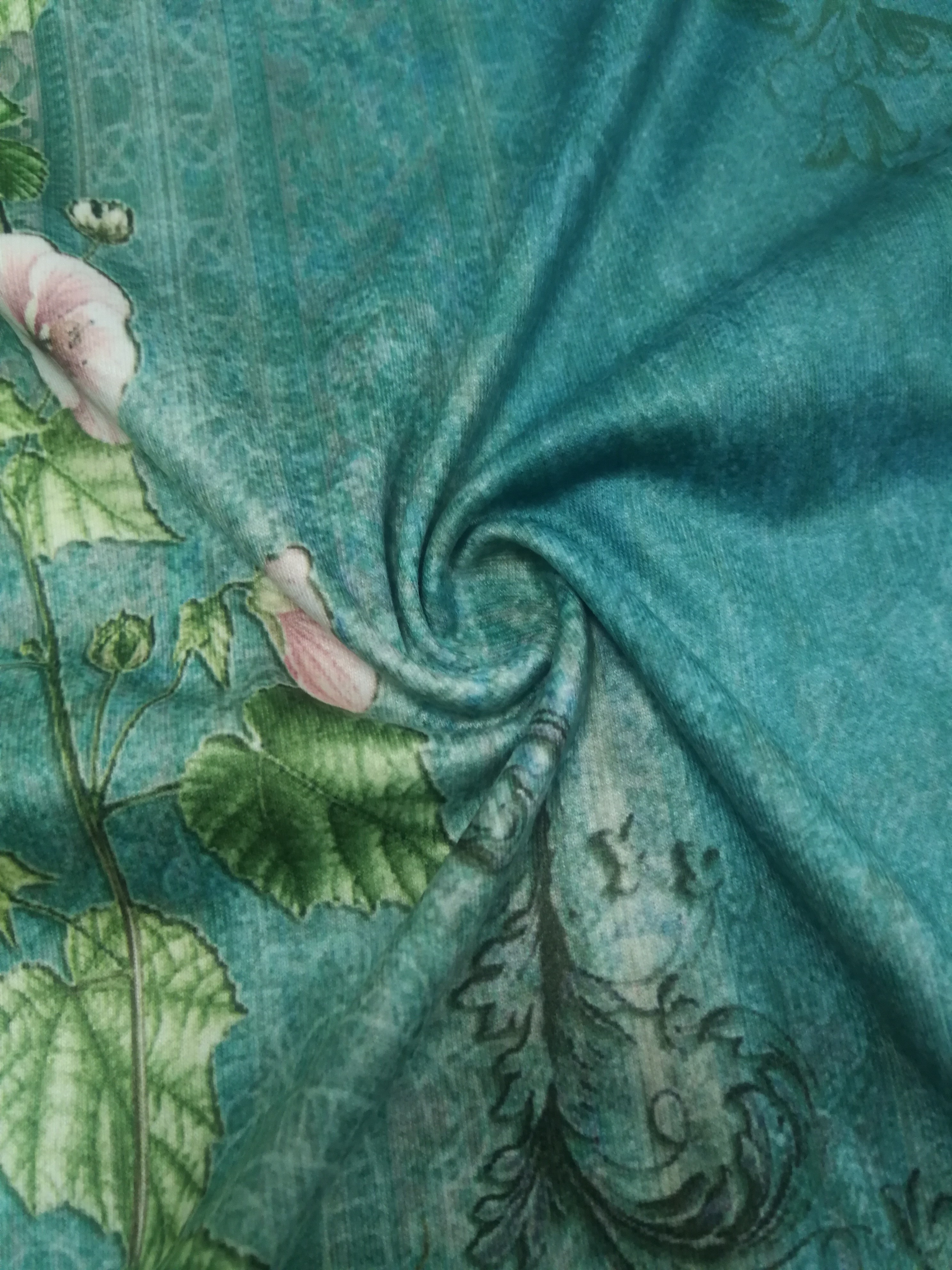 floral print notched neck dress vintage long sleeve mini dress womens clothing details 3